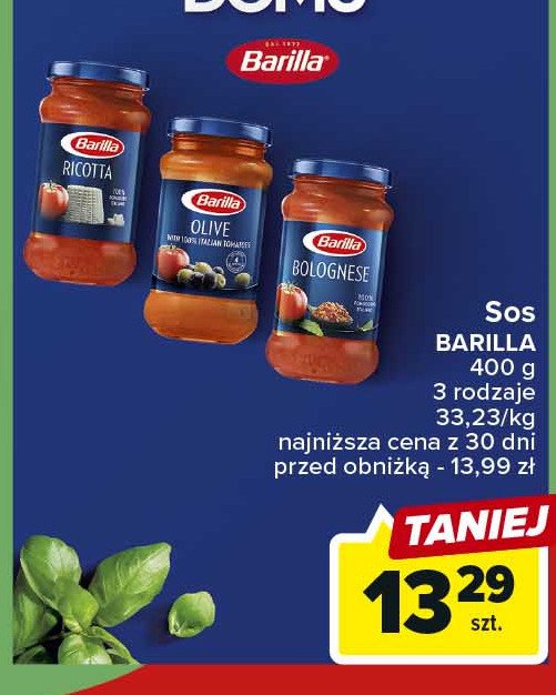 Sos olive Barilla promocja