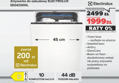 Zmywarka do zabudowy EEG63300L promocja w NEONET