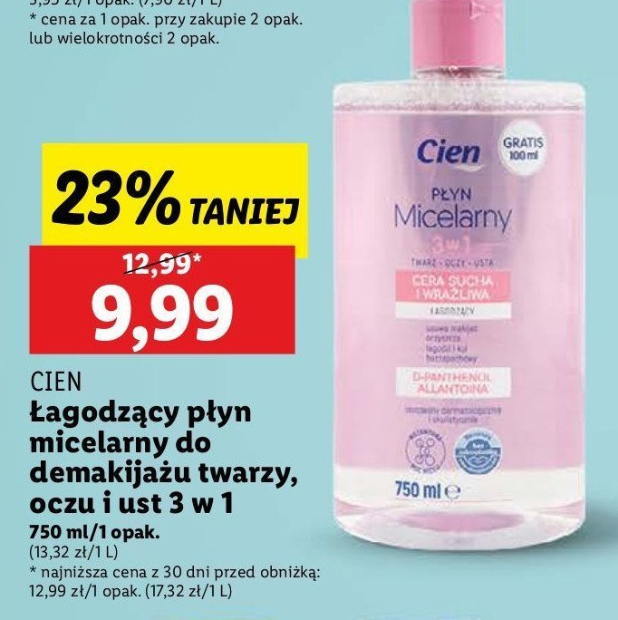 Płyn micelarny 3w1 Cien promocja