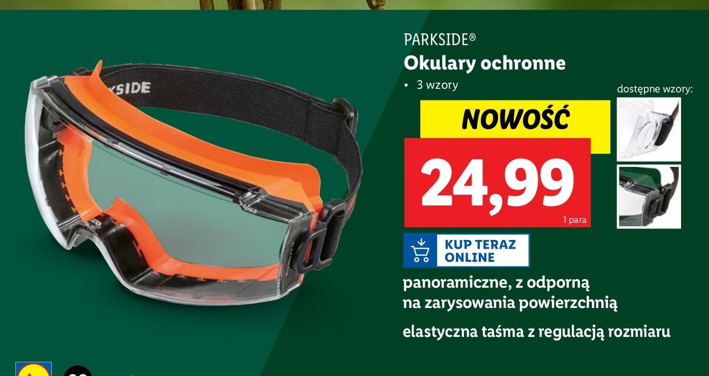 Okulary ochronne Parkside promocja