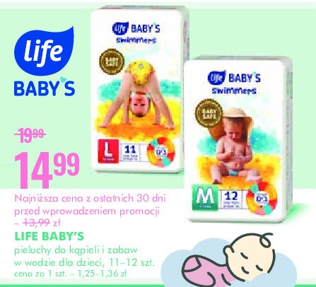 Pieluchomajtki do pływania m Life baby Life (super-pharm) promocja