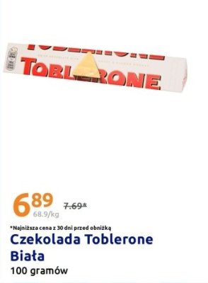 Czekolada Toblerone Biała 100 g promocja w Action