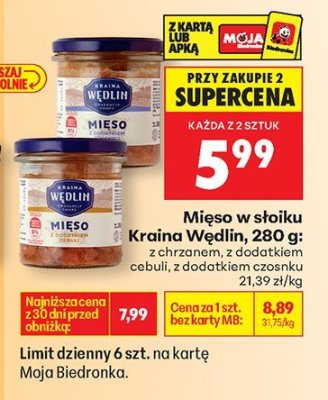 Mięso w słoiku, różne rodzaje promocja w Biedronka