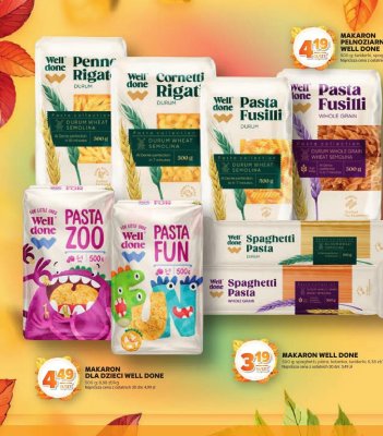 Makaron dla dzieci Well Done promocja w Stokrotka