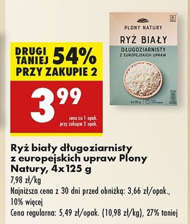 Ryż biały długoziarnisty z europejskich upraw Plony natury promocja