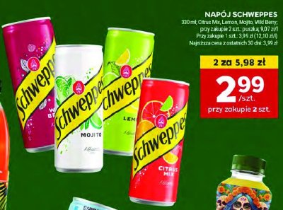 Napój wild berries Schweppes promocja