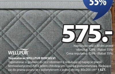Materac WELLPUR BOKSELVI promocja w Jysk