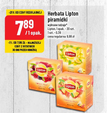 Herbata tropical fruit Lipton fruit infusion promocja