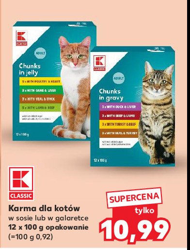 Karma dla kota mix smaków w galaretce K-classic promocja