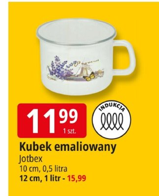 Kubek emaliowany Jotbex 10 cm, 0,5 litra promocja w Leclerc