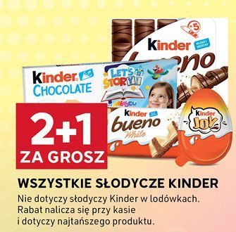 Słodycze Kinder różne rodzaje promocja w Stokrotka