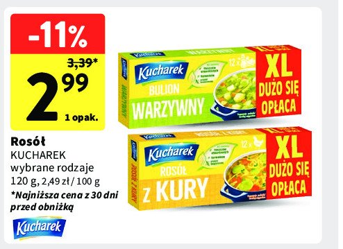 Bulion warzywny Kucharek promocja w Intermarche