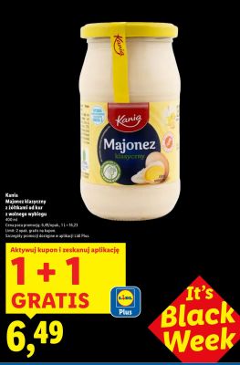 Majonez Kania Majonez klasyczny z żółtkami od kur z wolnego wybiegu promocja w Lidl