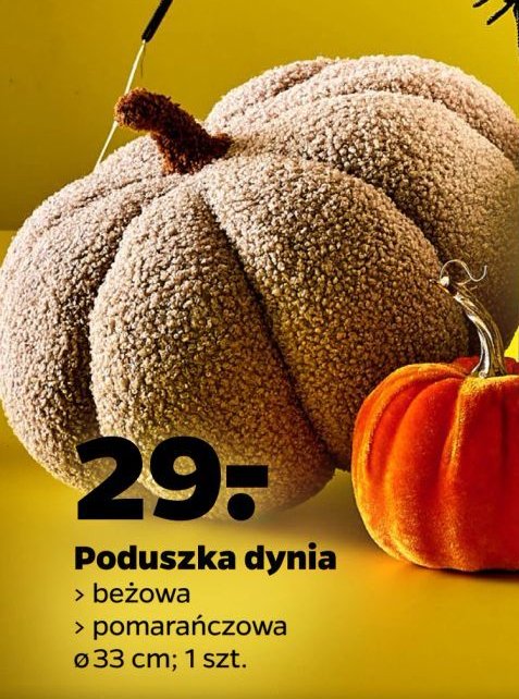 Poduszka dynia pomarańczowa 33 cm promocja