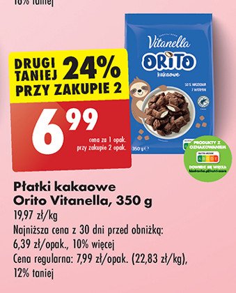 Płatki kakaowe orito Vitanella promocja