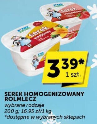 Serek homogenizowany Rolmlecz wybrane rodzaje 200 g promocja w Euro Sklep