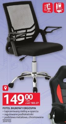 Fotel biurowy ergospin promocja w Selgros