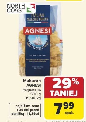 Makaron AGNESI tagliatelle promocja w Carrefour
