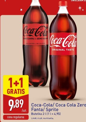Napój gazowany Sprite 1+1 GRATIS promocja w Aldi