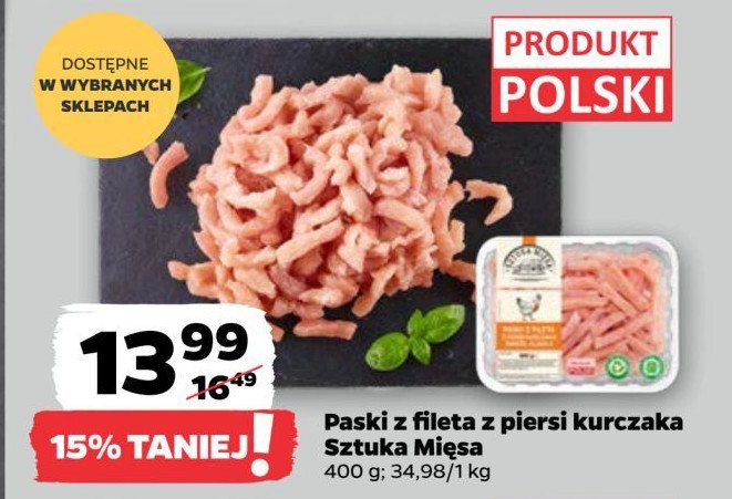 Paski z fileta piersi kurczaka SZTUKA MIĘSA NETTO promocja