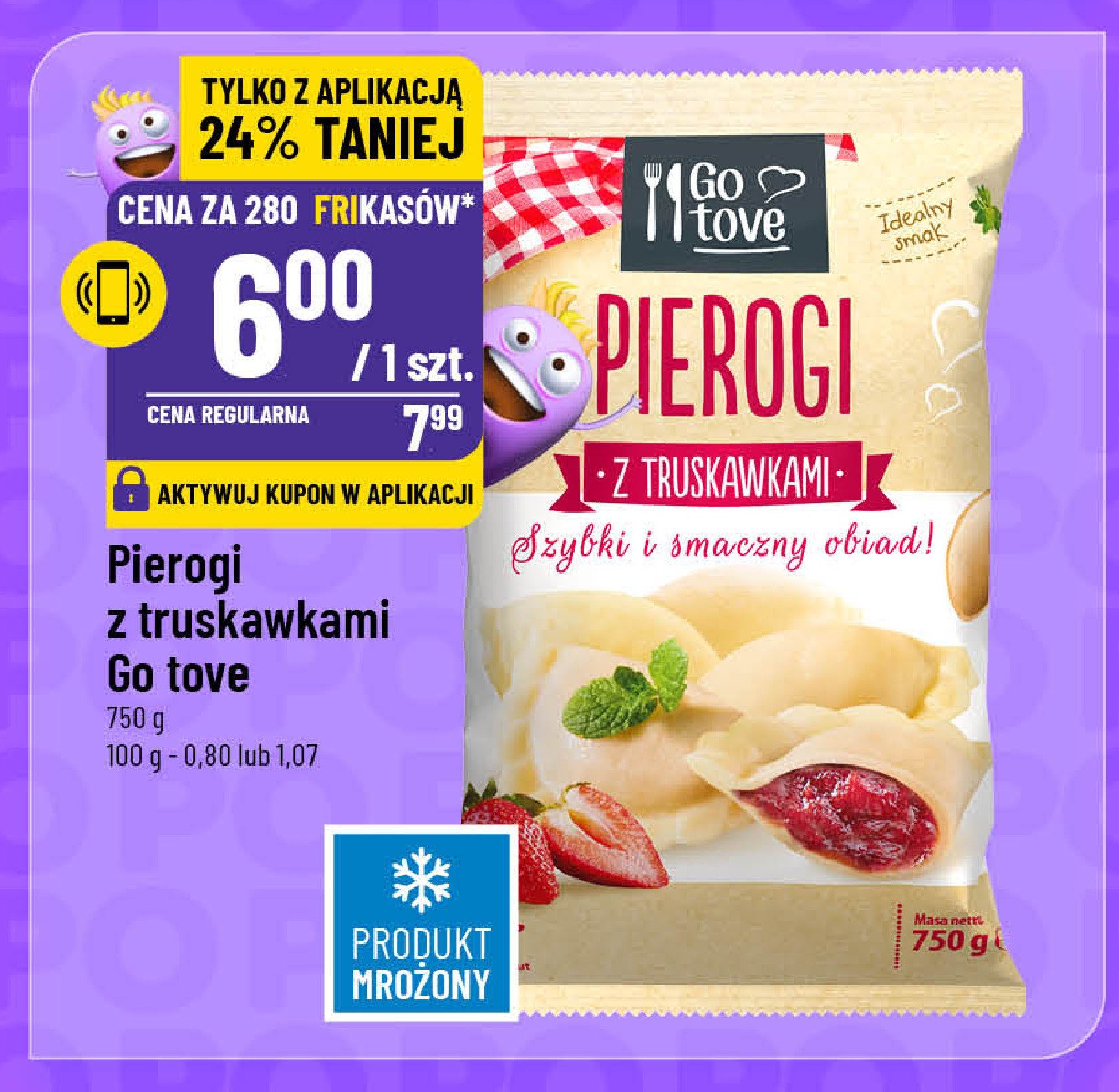 Pierogi z truskawkami Gotove promocja w POLOmarket