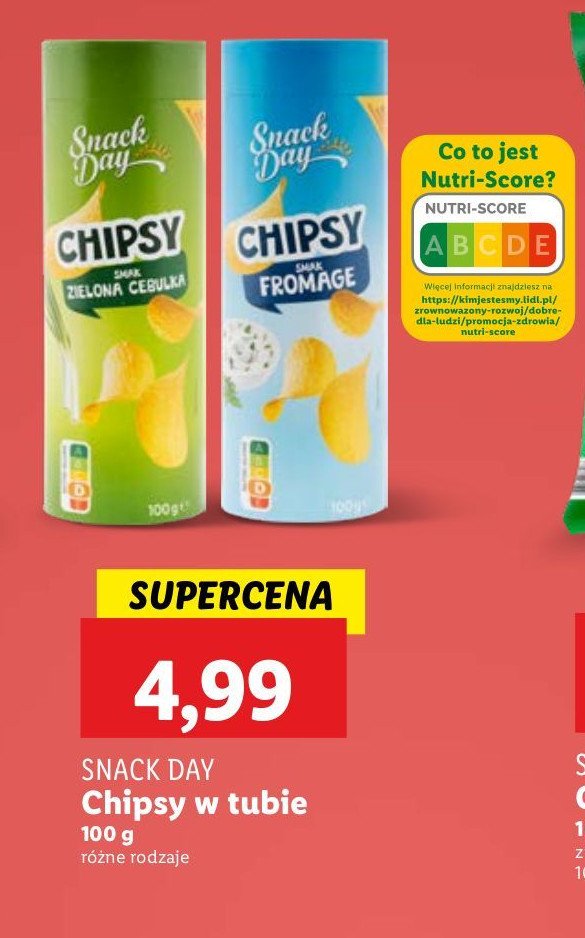 Chipsy fromage Snack day promocja w Lidl