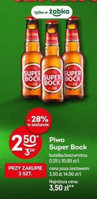 Piwo Super Bock mini butelka bezwrotna promocja w Żabka