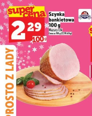 Szynka bankietowa 100g promocja w TOPAZ