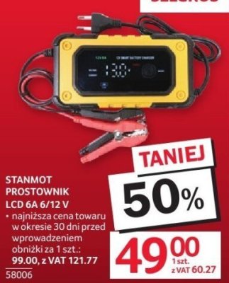 Prostownik Stannot LED 6A 6/12V promocja w Selgros