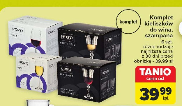 Kieliszek do szampana 150 ml linia krista zdobiona Krosno s.a. promocja