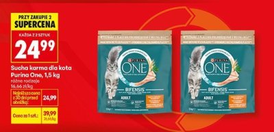 Sucha karma dla kota Purina One, 1,5 kg promocja w Biedronka