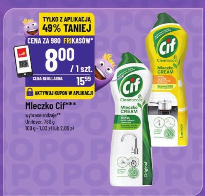 Mleczko Cif promocja w POLOmarket