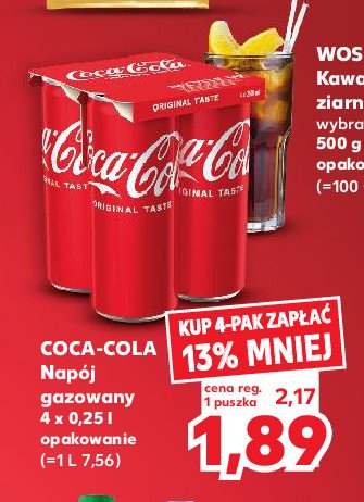 Napoj Coca-cola promocja