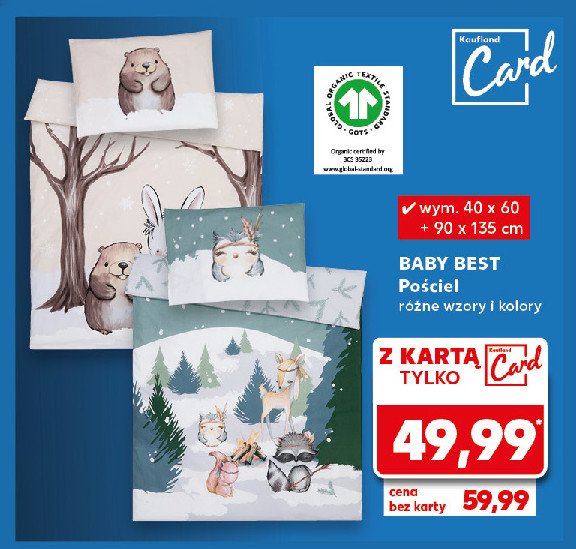 Komplet pościeli dziecięcej 90 x 135 cm + 40 x 60 cm Babybest promocja w Kaufland