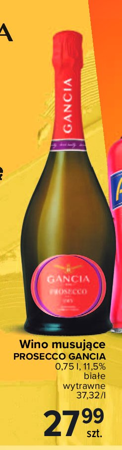 Wino bia艂e wytrawne Gancia prosecco dry promocja