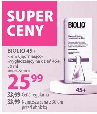 Krem odmładzająco-wygładzający BIOLIQ 45+ na dzień 45+ promocja w Hebe