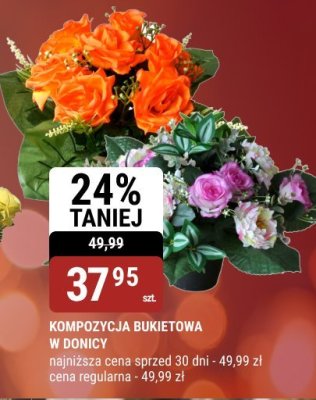 Kompozycja bukietowa w donicy promocja w bi1