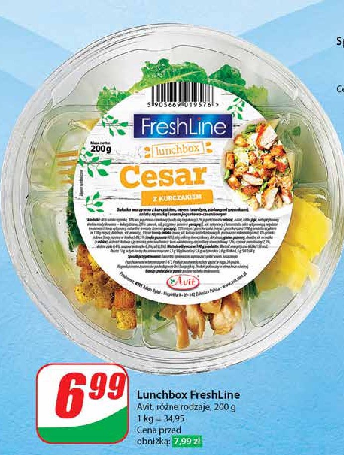 Sałatka cesar Freshline promocja