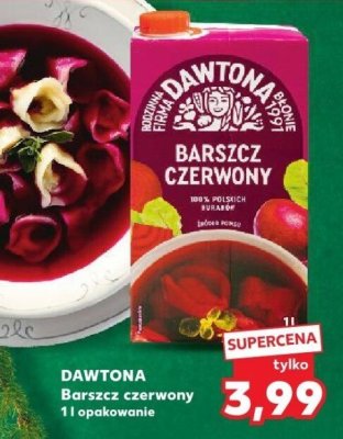 Barszcz czerwony Dawtona 1 l opakowanie promocja w Kaufland