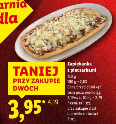 Zapiekanka z pieczarkami promocja w Lidl