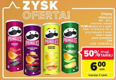 Chipsy cheese & onion Pringles promocja