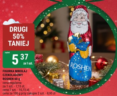 Figurka Mikołaj czekoladowy Roshen 60 g promocja w bi1