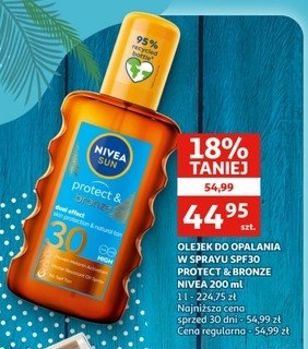 Olejek w sprayu aktywuj膮cy opalenizn臋 spf 30 Nivea sun protect & bronze promocja
