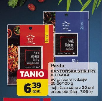 Pasta kanto艅ska stir-fry 艂agodna House of asia promocja