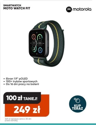 Smartwatch MOTO WATCH FIT promocja w Max Elektro