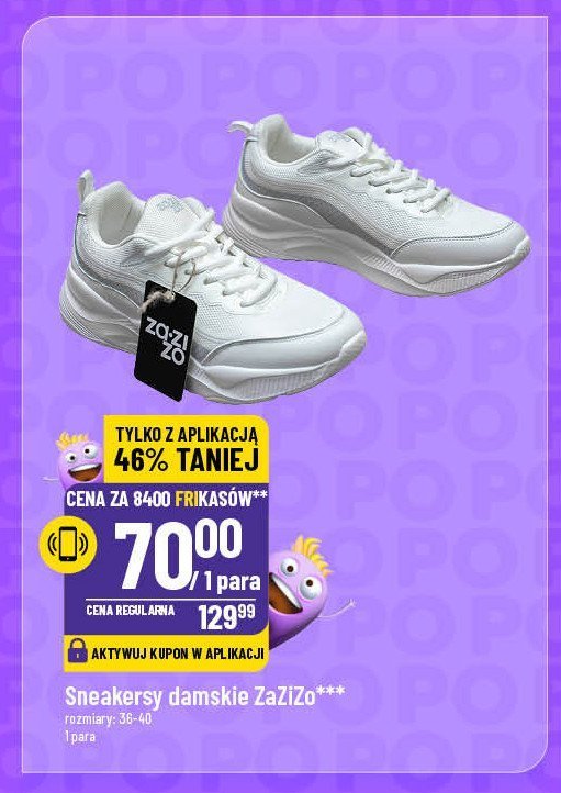 Sneakersy damskie 36-40 ZAZIZO promocja