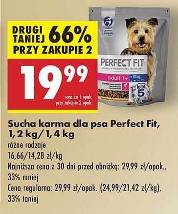 Karma dla psa adult 1+ Perfect fit promocja