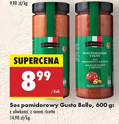 Sos pomidorowy z serem ricotta Gustobello promocja