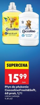 Płyn do płukania Fresh&Soft, 68 prań, 1,7 l Coccolino promocja w Biedronka