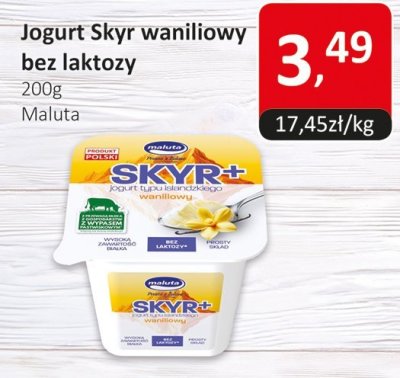 Jogurt Skyr waniliowy bez laktozy promocja w Market Point